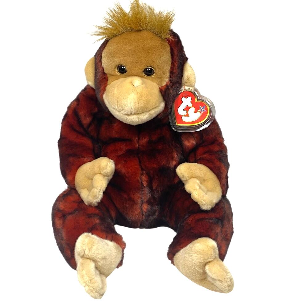 Vintage Ty Beanie Buddy Schweetheart Plush Stuffed Animal Orangutan 20"